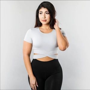 Ultra Soft Tie Top - Cloud Gray Medium